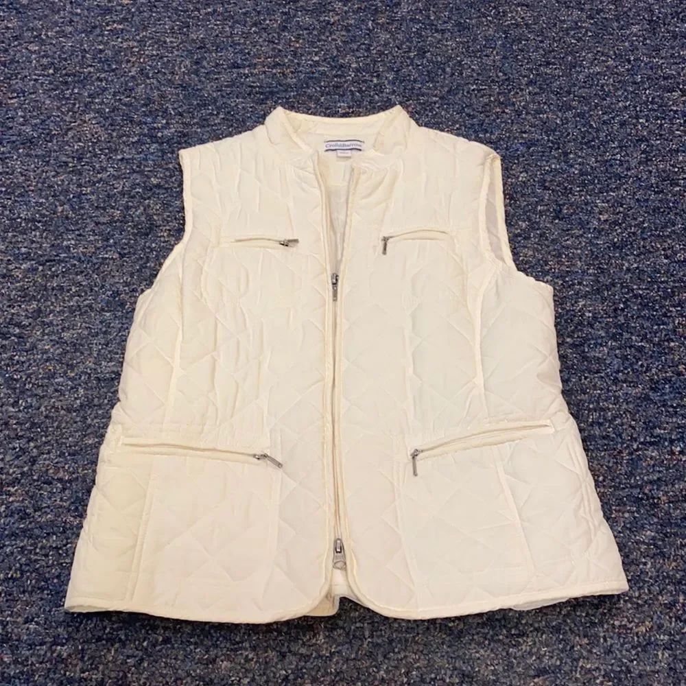 Croft & Barrow Ivory Quilted Vest sz. S